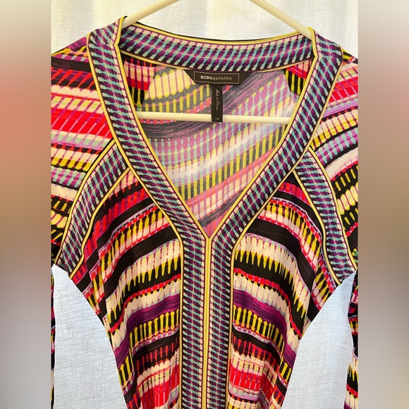 BCBG MaxAzaria, brightly colored, printed dress - Picture 6 of 10
